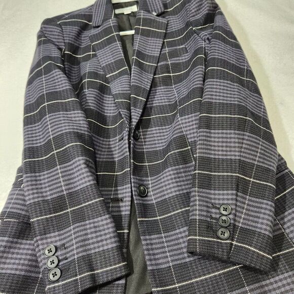 Free Assembly Blazer For Women Size Small Relaxed Fit Plaid Longsleeve - Picture 13 of 14